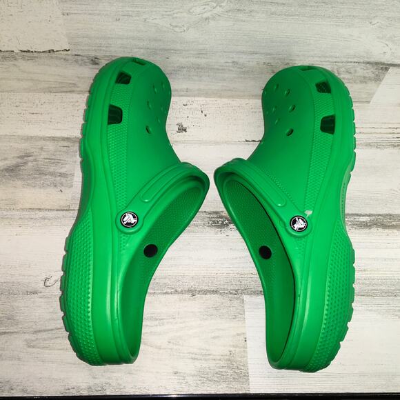 Crocs Classic Clog Shoe Mens 17 Green Classic Comfort Gorpcore Big Feet Tall Boy - Picture 9 of 10